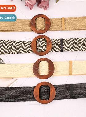 New PP grass woven belt women vintage costume pants ladies b