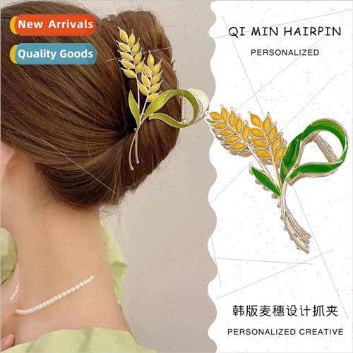 Wheat ears hair clips female back head plate hair high ponyt