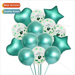 sequin balloon set latex metallic inch