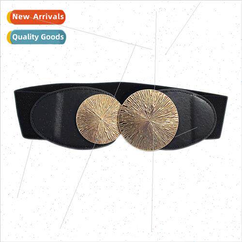 Women new belt elastic elastic band size round double ring m