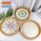 snacks creative room hand deco living woven plate Rattan fru