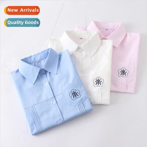 2021 JK unim shirt embroidered shirt long sleeve female stud