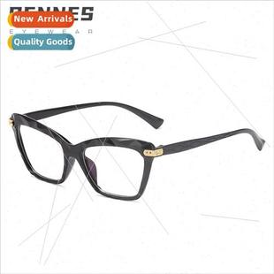 eyeglasses crystal blue fashion light anti cat edge new cut