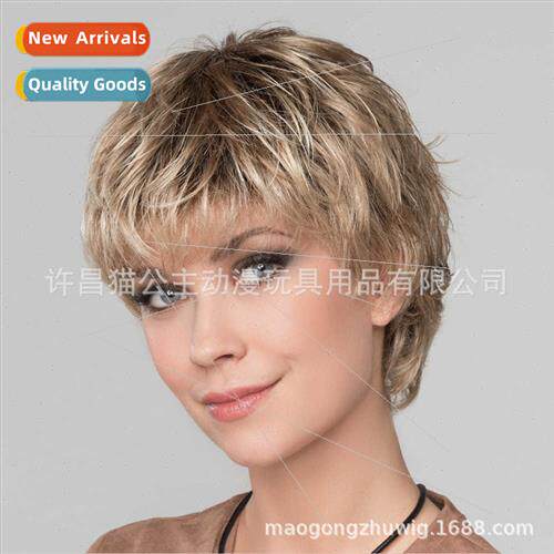 Europe fashion women whe wigs fluffy coloring light blonde s