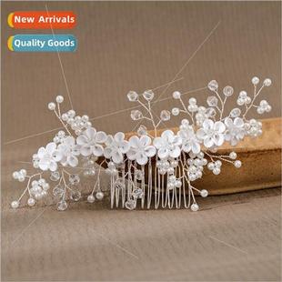 soft ceramic wedding retro bri comb handmade hair New flower