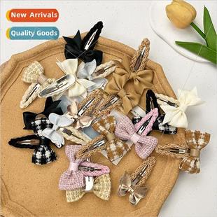 feather bow small birds fragran girl sweet Korean hairpin