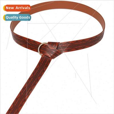 Medieval Embossed Belt Renaissance Celtic Vintage Knight Rin