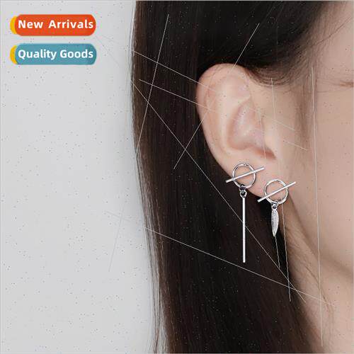 Tassel feather earrings simple fresh retro women geometric e