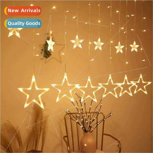 Pentagram Star Curtain Decoration String ghts Camping Tent A