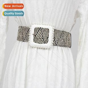 pearl decorative square Spring buckle fashion pin Summer