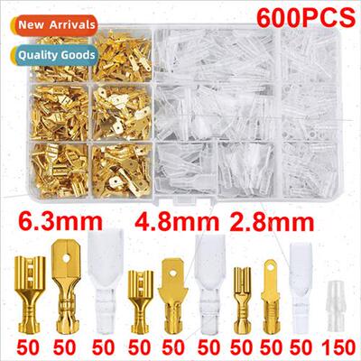 600PCS Gold color Cold pressed reed insert 2.8 4.8 6.3mm ter