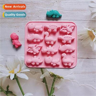 12 Connections Square Dinosaur Chocolate 630 licone Molds Ca