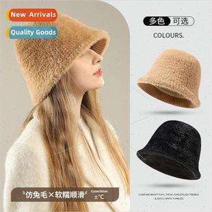 winter Korean rabb female hai imation fall wild Hat hundred