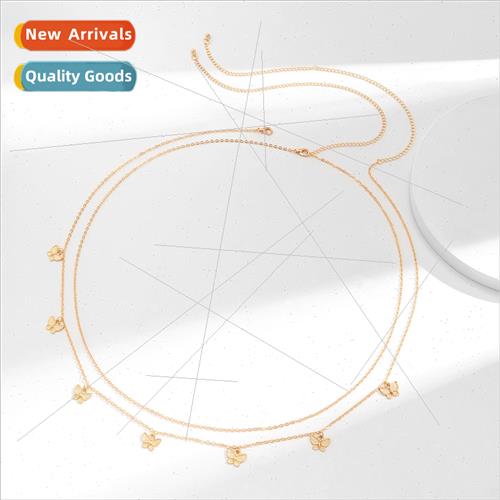 2022 mple Butterfly Body Waist Chain Ladies Belly Body Chain