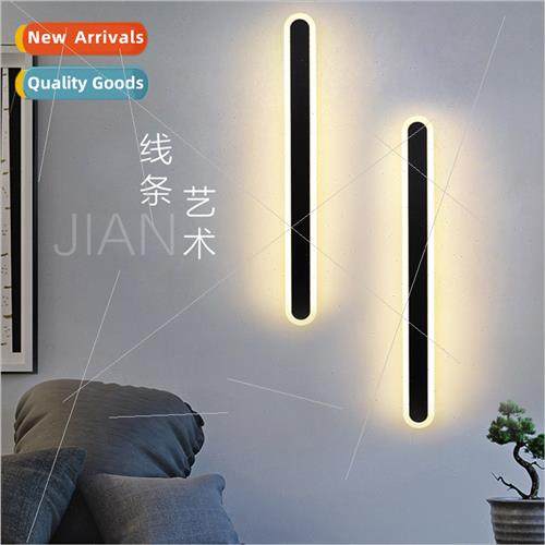 Long led wall lamp living room bedroom bedside lamp minimali