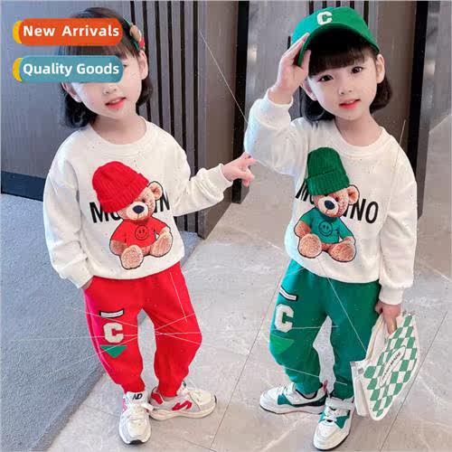 2022 new childrens clothing girls casual set of fall  in sma