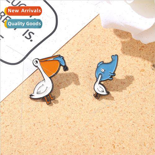 New animal alloy jewelry creative cartoon whe goose be fish