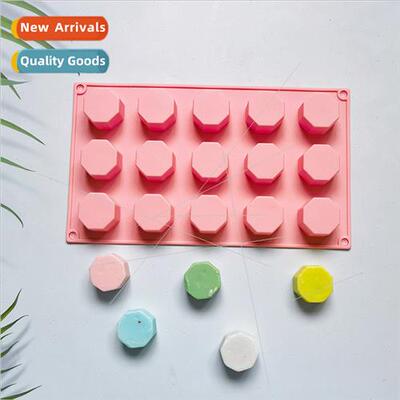 15 connected 8-sided cylindrical 72 silicone mold cake ice c