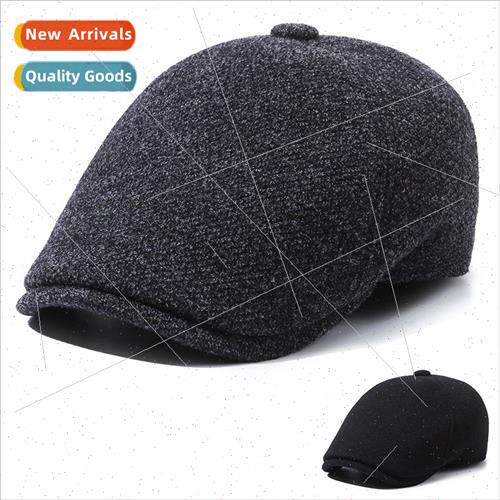 Middle-aged elderly outdoor hat men fall winter grandpa old