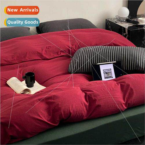 new retro color collision color spinning four sets cotton wa