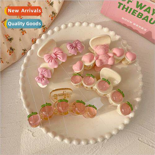 Korea grab clip large 2023 new hair clips soft girl sweet ha