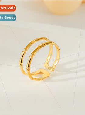 Geometric Finger Ringche DesignPremium Feeling RingStainless