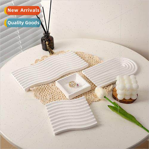Ins plaster jewelry storage tray modern minimalist dining ta