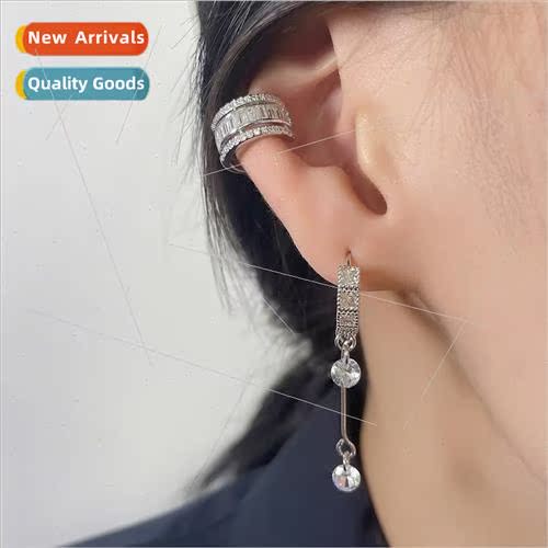 Flash diamond geometric triple ear clips whout ear holes nic
