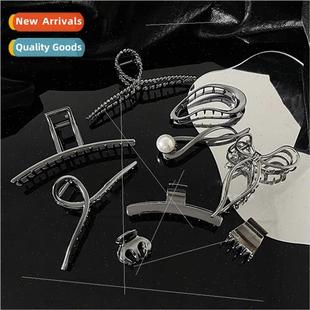 new Prem Metal Hair Head Back Women Clip Grab Black Gun