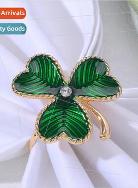 Clover napkin ring plant napkin ring lucky grass napkin clas