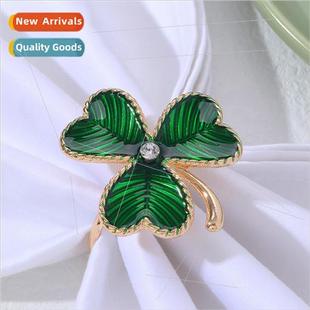 Clover napkin ring plant napkin ring lucky grass napkin clas