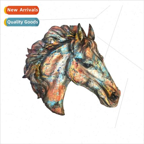 Europe retro male lion head horse head wall hanging ornament
