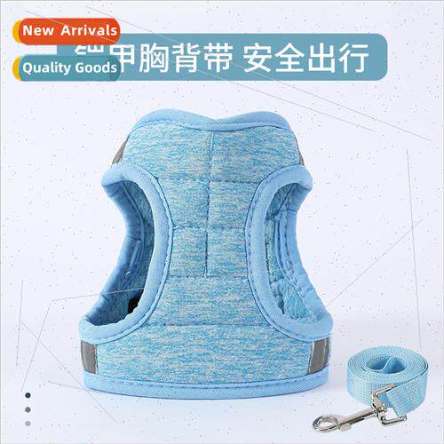 Dog Armour Vest Chest Harness Leash Cat Small Dog Walking Ch