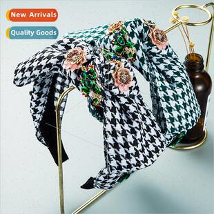 bow flowers alloy bands retro Europe headband Hair fabric