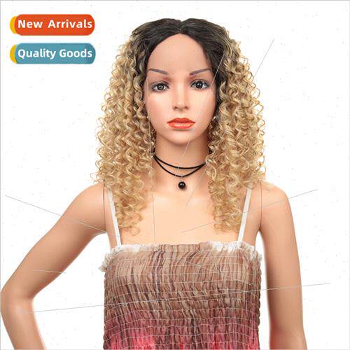 20inch Front Lace Head Cover African Hot Curl LaceFrontWig C