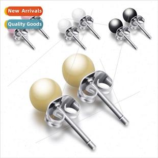 tanium steel beads ins ceram round simple color Europe multi