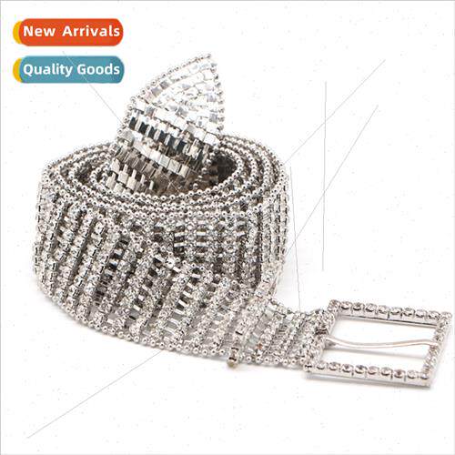 Europe fashion versatile flash diamond ladies belt rhineston