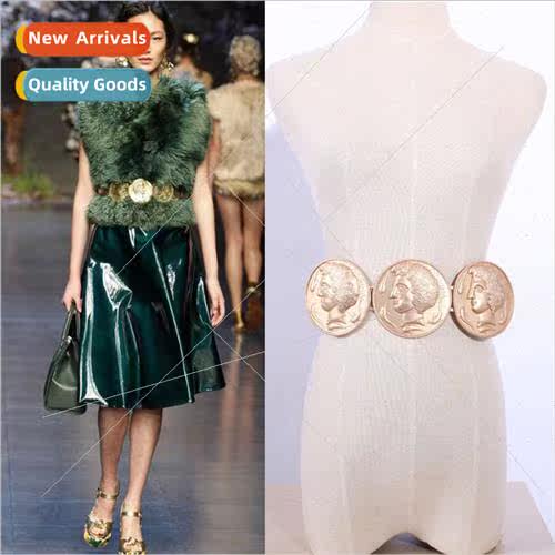 Fashion metal piece skirt belt Europe decorative wide belt w