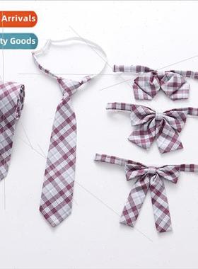 JK Bowtie Student Shirt Unim Fuchsia Check Bowtie