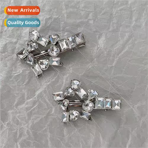 Hair clips whe love crystal pentagram side clips premium sen