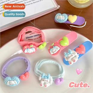 love rope repair clip hair heart puppy cute dog bow New
