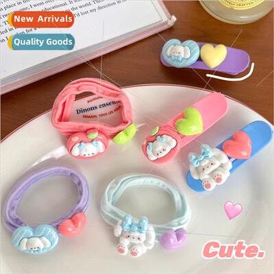 New bow repair dog cute puppy love heart hair clip hair rope