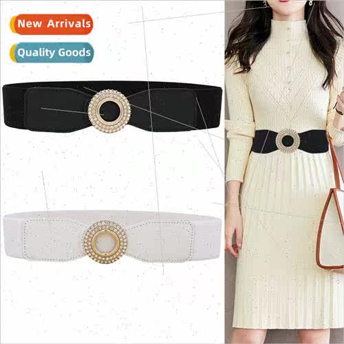 Diamonds Elastic Waistband Women Premium Sense Decoration Dr
