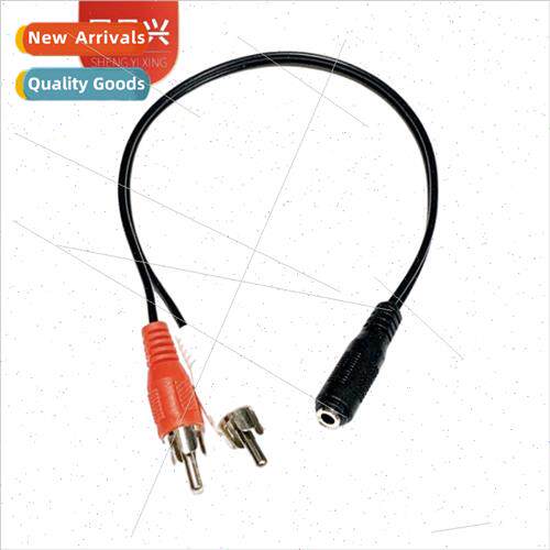 3.5mm Female to Double Lotus Male Audio Cable 1 in 2 3.5 Aud