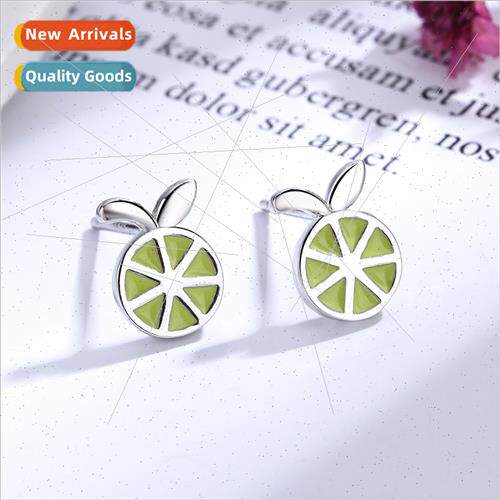 Green lemon earrings female Japan sweet fru earrings female
