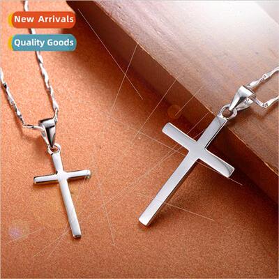 Europe cross necklace men women collarbone chain simple glos