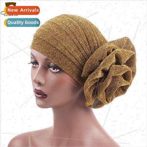 New Bright lk Big Flower Turban Hat Indian Hat Chemotherapy
