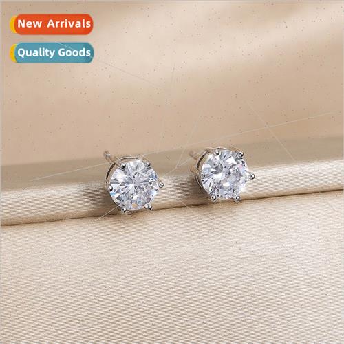 mple AAA zirconia earrings female raising ear hole ear bone - 实物图