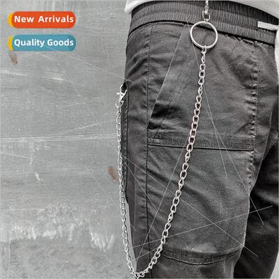 Hip hop punk metal ring pants chain stage permance permance