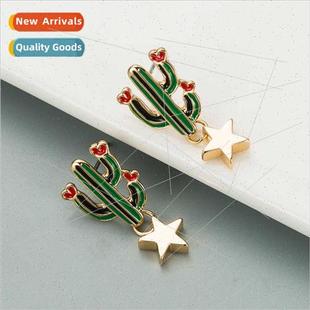fashion creative ladies personalized cactus earrings Europe
